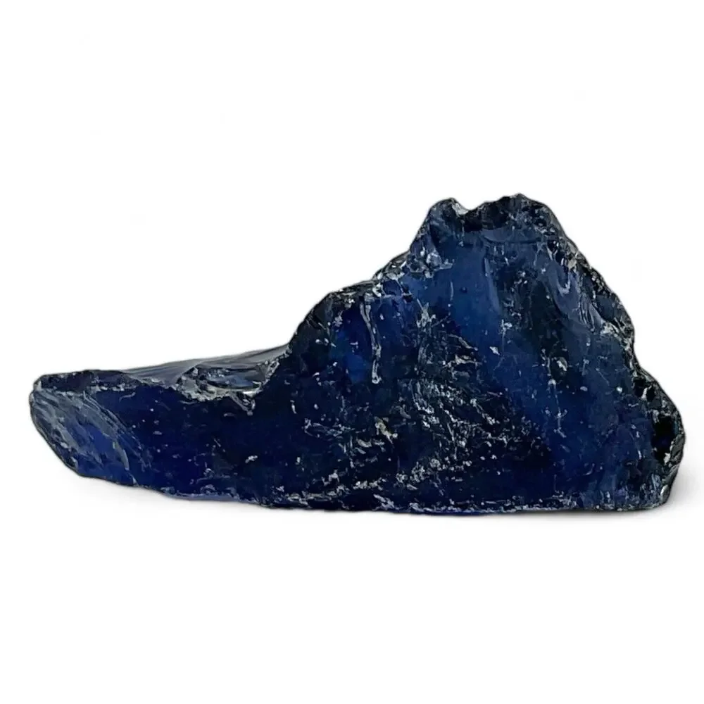 Cobalt Art Glass Cullet Glowing Translucent Manganese Slag Glass #4GL173‎